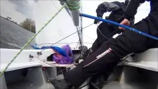 GP14 Spinnaker hoists, gybes and tacking