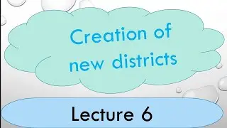 creation of new districts