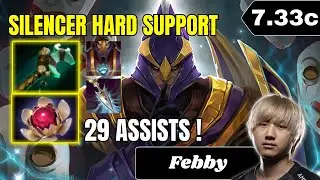 PATCH 7.33c - Febby Silencer Hard Support Gameplay - Dota 2 Full Match Gameplay