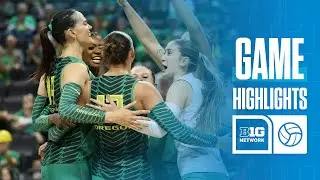 Oregon at Maryland | Highlights | Big Ten Volleyball | 11/28/2025