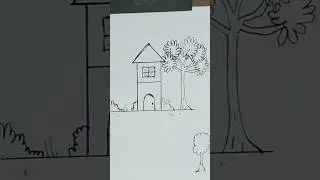 como desenhar uma casa com a letra H