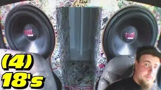 LOW TUNED Subwoofer WALL w/ 4 18