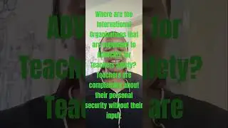 Where are the international organizations that are supposed  teachers security ? #politics