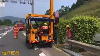 guardrail pile driver