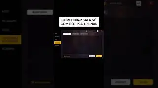 como criar sala s&oacute; com bot pra treinar 🎯🚀