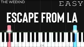 The Weeknd - Escape From LA | EASY Piano Tutorial