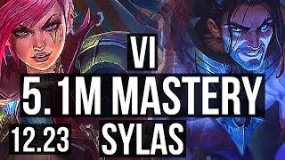 VI vs SYLAS (JNG) | 5.1M mastery, 1800+ games, 14/5/12 | KR Master | 12.23