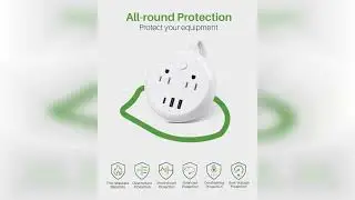 Review: Flat Plug Power Strip with USB C Ports, KOOSLA Travel Extension Cord No Surge Protecti...