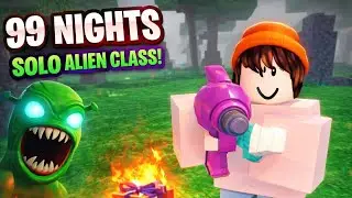 Solo play in 99 Nights in Alien class !!! In ROBLOX #roblox #99nightintheforest #shorts  #viral