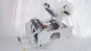 D size battery labeling machine semi automatic tabletop round objects labeller البطارية آلة وسم