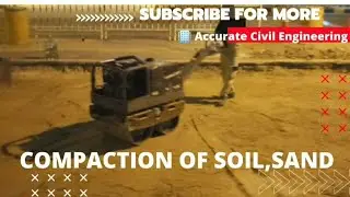 Compaction of soil,sand, Crushed Gravel#compaction #civilwork #roller #accuratecivilengineering #fyp