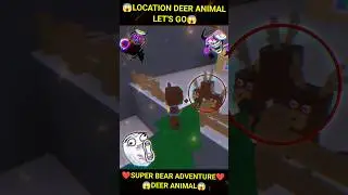 Super Bear Adventure Location Deer Animal let's Go 😱 #shorts