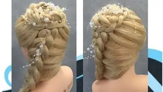 Bruid, feest, gala kapsel. Wedding, party, prom hairstyle