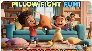 Pillow fight kids fun #kids #Raimmingvideo #cartoonvideo