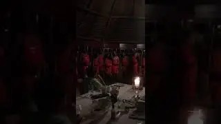 MASAI DANCE: Masai tribesmen dance, sing and jump at Klein's Camp 1
