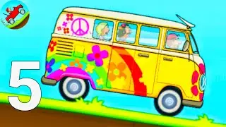 🔥 Hill Climb Racing Part 5 | HIPPIE VAN 🚐 Crazy Gameplay (Android & iOS)