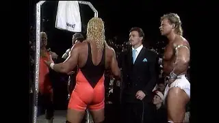 The Narcissist Lex Luger & Mr Perfect confront each other before Wrestlemania IX 1993 (WWF)