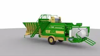 Corn forage packaging machine 1 ton