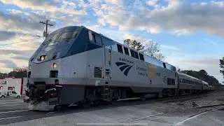 Amtrak 46 &ldquo;Phase V Heritage&rdquo; leads P090-29 through Hardeeville, SC