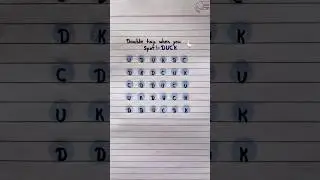 Double tap when you spot &ldquo; DUCK &ldquo; 🪿 #fun#art#writing#creative#song#trending#english#shorts