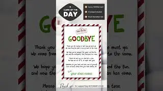 ⭐ CARD OF THE DAY ⭐ - Christmas Elf Goodbye Card from Elves - Personalised Leaving Letter