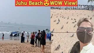 Juhu Beach Mumbai! Street Food & Real Vibe Enjoy Moments With Family & Friends Full Tour Mask Girl।।