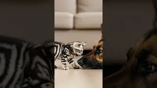 Cat Attack on German Shephard.... But What He Revealed Was Unexpected #animals #cute #funny