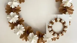 DIY🌸Çok kolay kağıttan kapı süsü yapımı…Paper door decoration…