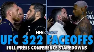 UFC 322 full pre-fight press conference faceoffs: JDM vs. Islam Makhachev lingers