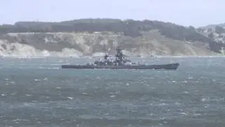 USS Iowa, BB61, departing San Francisco Bay 5/26/2012