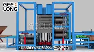 Morden plywood factory with full-automatic plywood hot pressing line machinery