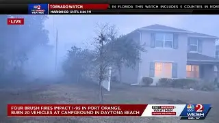 4 Volusia County brush fires shut down I-95, burn 20 vehicles