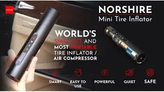 Norshire Mini Tire Inflator: [World's smallest tire inflator / air compressor]