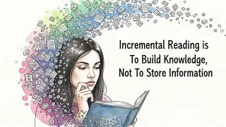 Incremental Reading is For Building Knowledge, Not For Storing Information