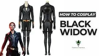 #Takerlama Black Widow Natasha Romanoff Cosplay Costume Halloween Black Suit Printed Style