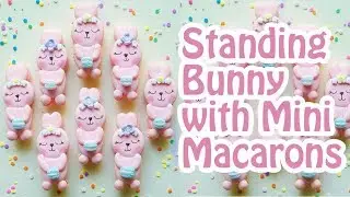 60 Second Macaron Magic: Bunny Macaron Holding onto a Tiny Macaron
