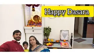 Dasara celebration in Building | pooja at home | saree look