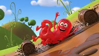Fall Guys Wobbly Bean Slipped in the Mud Adventure 🟠 | Kids Songs & Nursery Rhymes