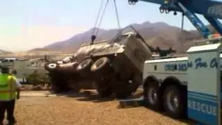 Ewing Bros Towing, Dumptruck rollover upright