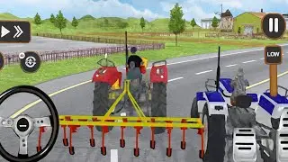 🚜 Tractor Farming Simulator Gameplay | Realistic Indian Farming GameHeavy Tractor Road Drive 😱
