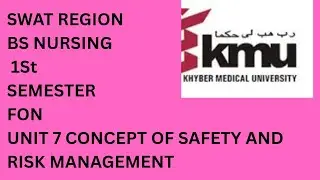 🔴 Swat Region | Unit 7 Safety & Risk Management | BS Nursing 1st Semester | Fundamental of Nursing