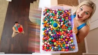 1 BALL VS 5,000 BOUNCY BALLS!