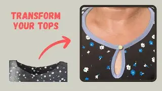 NeckLine Design #4 - Adding Slit & Button To Neckline | V/ Teardrop Keyhole Neckline With Buttonloop