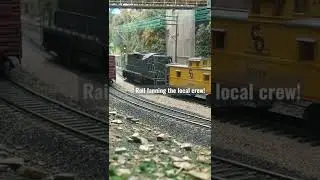 Rail fanning Local crew at Big Island