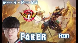 SKT T1 Faker AZIR vs VEIGAR Mid - Patch 8.3 KR Ranked
