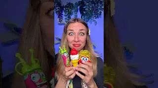 Eating weird sour candies 🤢