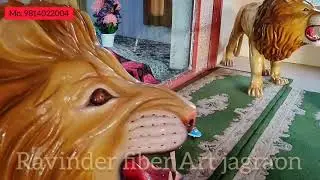 lion statue #sculpture #animals #fiberglass @ravinderfiberartjagraon9583