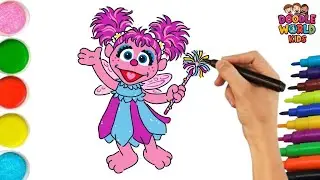 How to Draw Abby Cadabby | Easy Fairy Drawing for Kids | Step-by-Step Drawing Coloring for Toddlers
