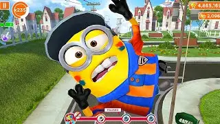 Soccer fan minion Failed avoid jumping mission with UFO mini games in Residential