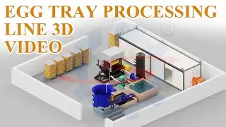 Egg Tray Production Line 3D Animation | Full Automatic Pulp Molding Solution 🥚🏭#eggtray